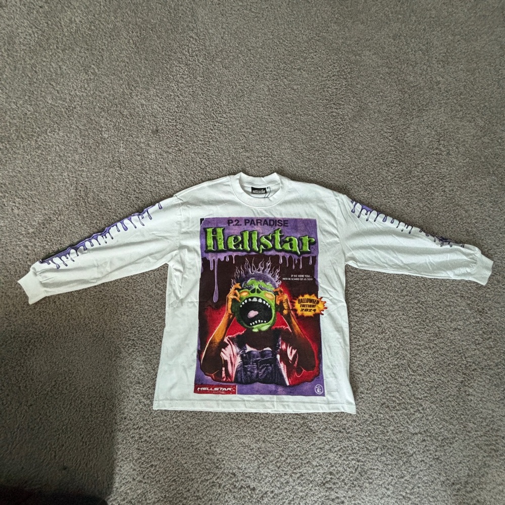 Hellstar Long Sleeve Graphic Tee - White